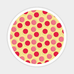 Red and Pink Circle Seamless Pattern 025#001 Magnet